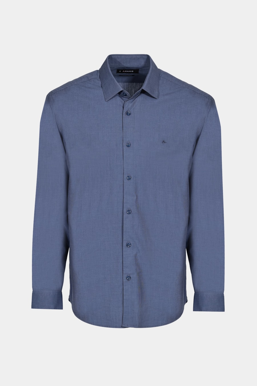 Camisa Manga Longa Regular Algodão Egípcio Fil a Fil Barolo Azul — foto 6 de 6
