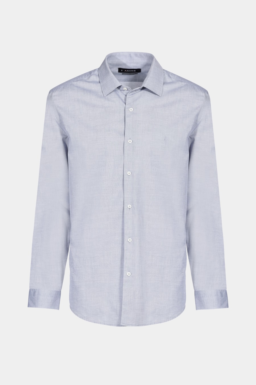 Camisa Manga Longa Regular Algodão Egípcio Fil a Fil Barolo Azul Médio — foto 6 de 6