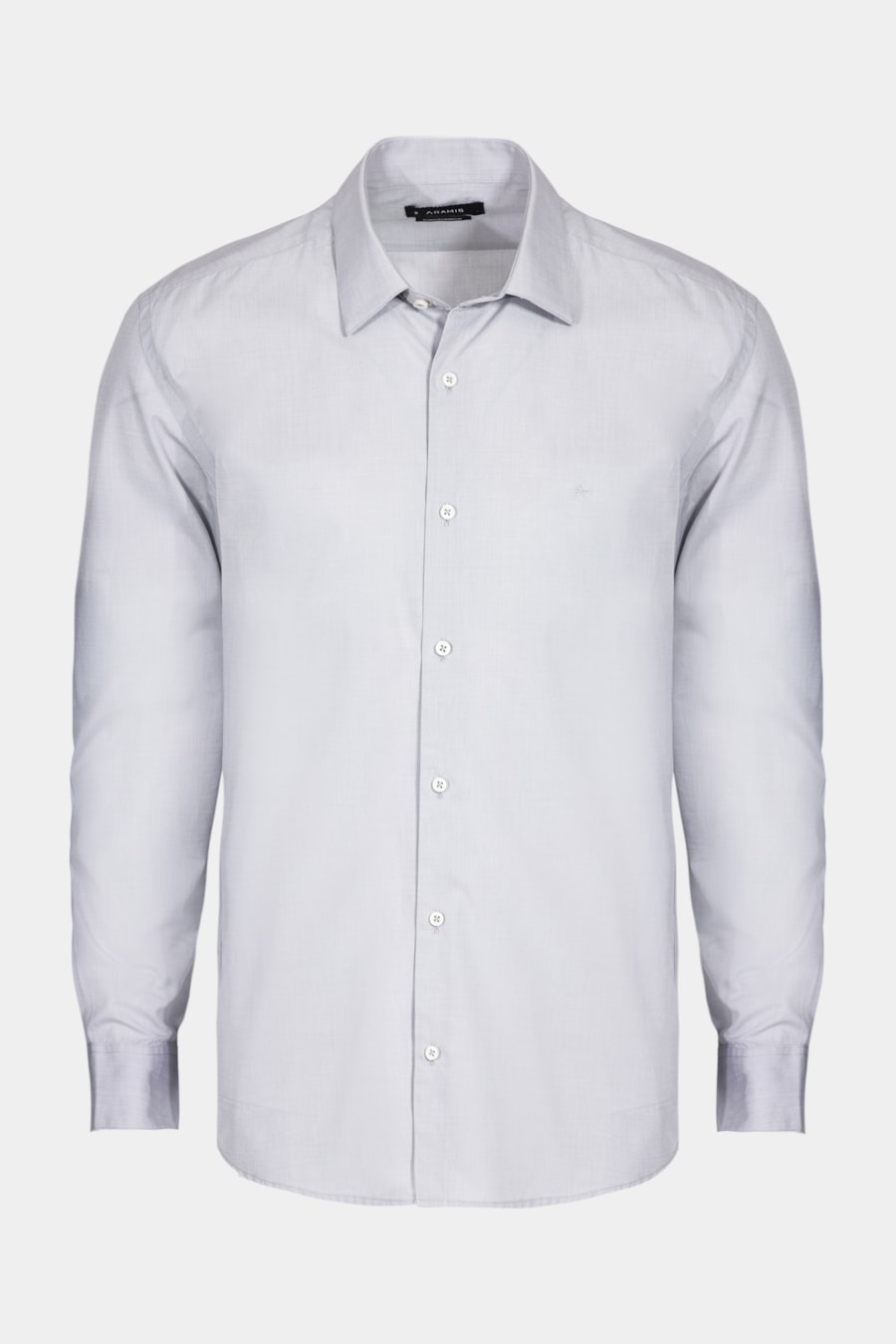 Camisa Manga Longa Regular Algodão Egípcio Fil a Fil Barolo Cinza — foto 6 de 6
