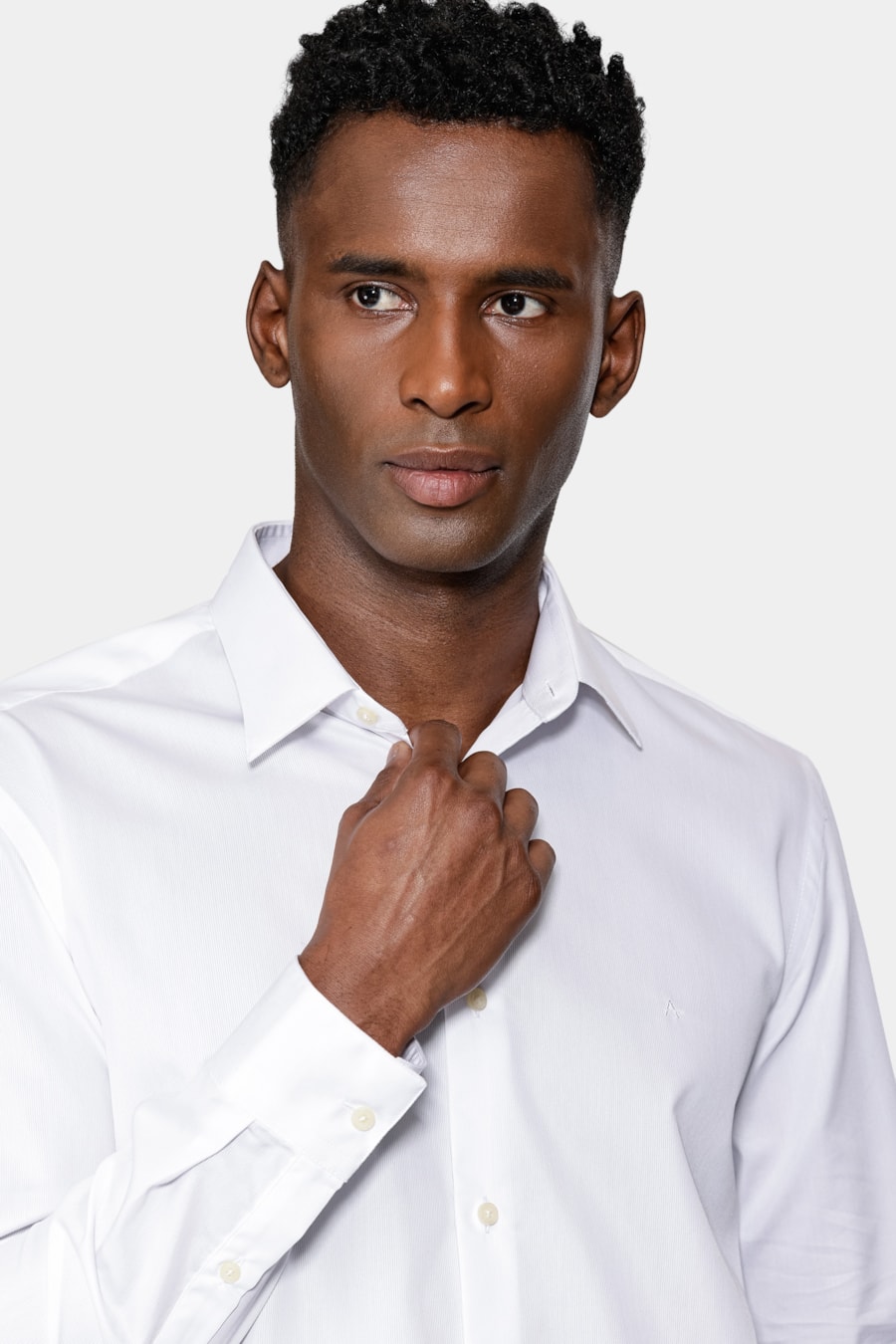 Camisa Manga Longa Regular Algodão Fio 50 Egípcio Branco — foto 3 de 7