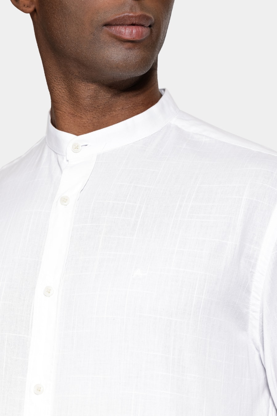 Camisa Manga Longa Regular Algodão Flame Branco — foto 3 de 5