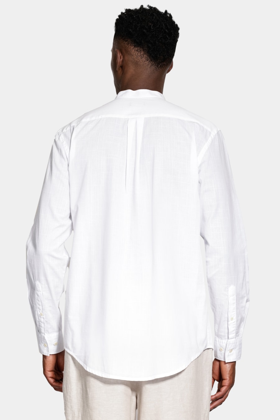 Camisa Manga Longa Regular Algodão Flame Branco — foto 4 de 5