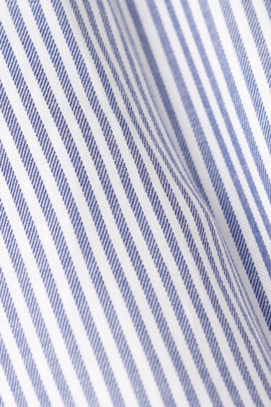 Camisa Manga Longa Regular Algodao Maquinetado Listrada Branco/Azul Jeans — foto 6 de 6