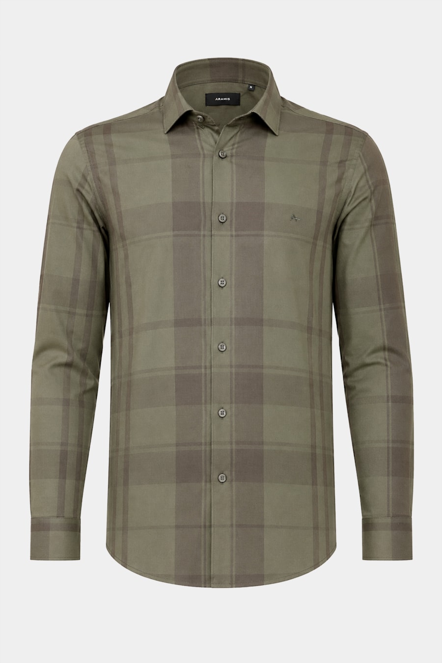 Camisa Manga Longa Regular Algodao Maxi Xadrez Verde Militar C/ Chumbo — foto 5 de 6