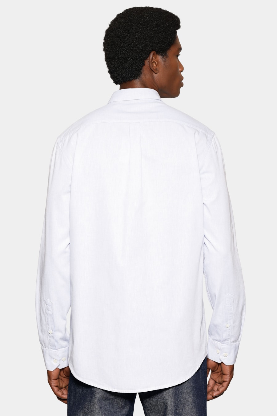 Camisa Manga Longa Regular Algodão Mescla Lotte Azul — foto 4 de 6