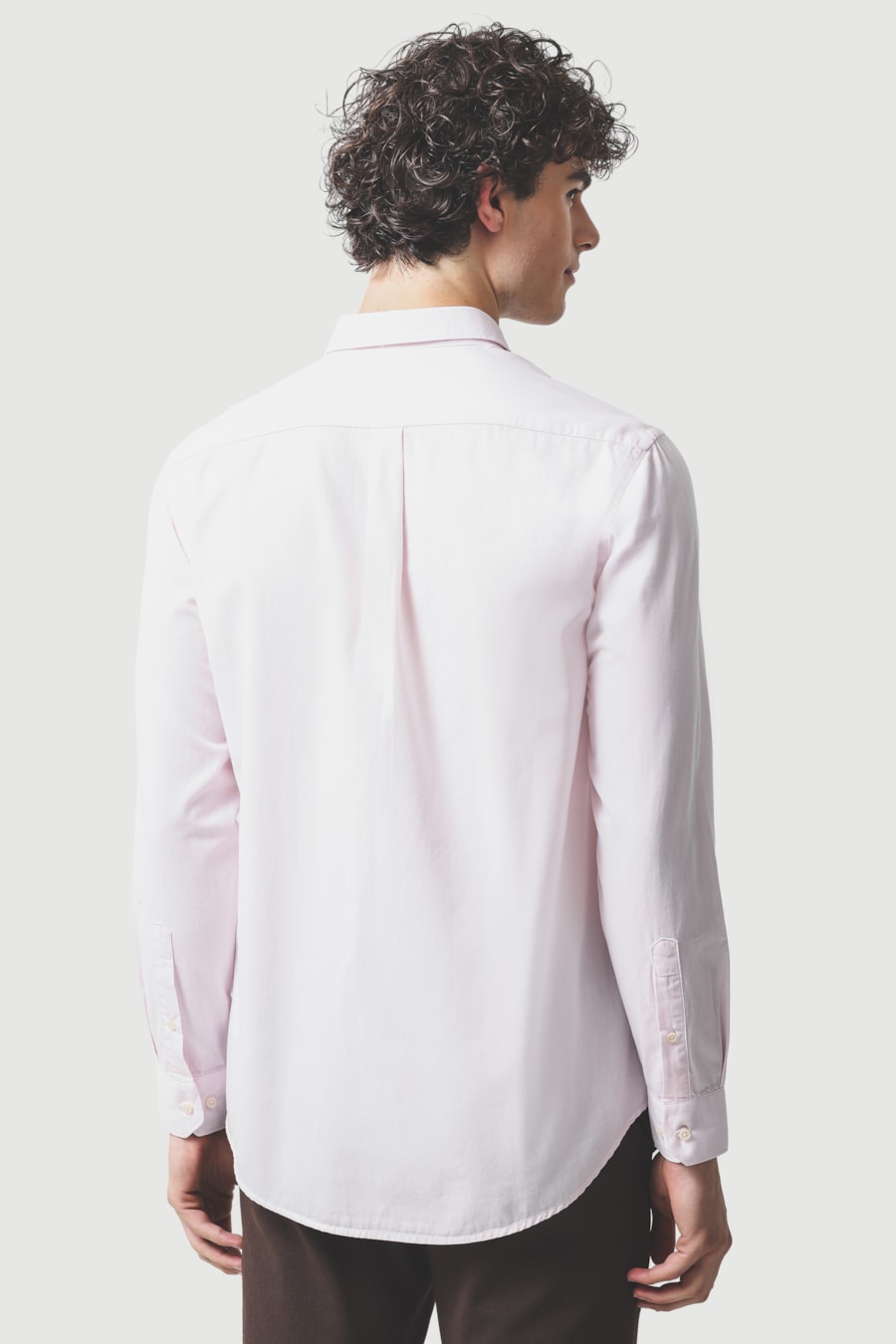 Camisa Manga Longa Regular Algodão Mescla Lotte Rosa — foto 4 de 6