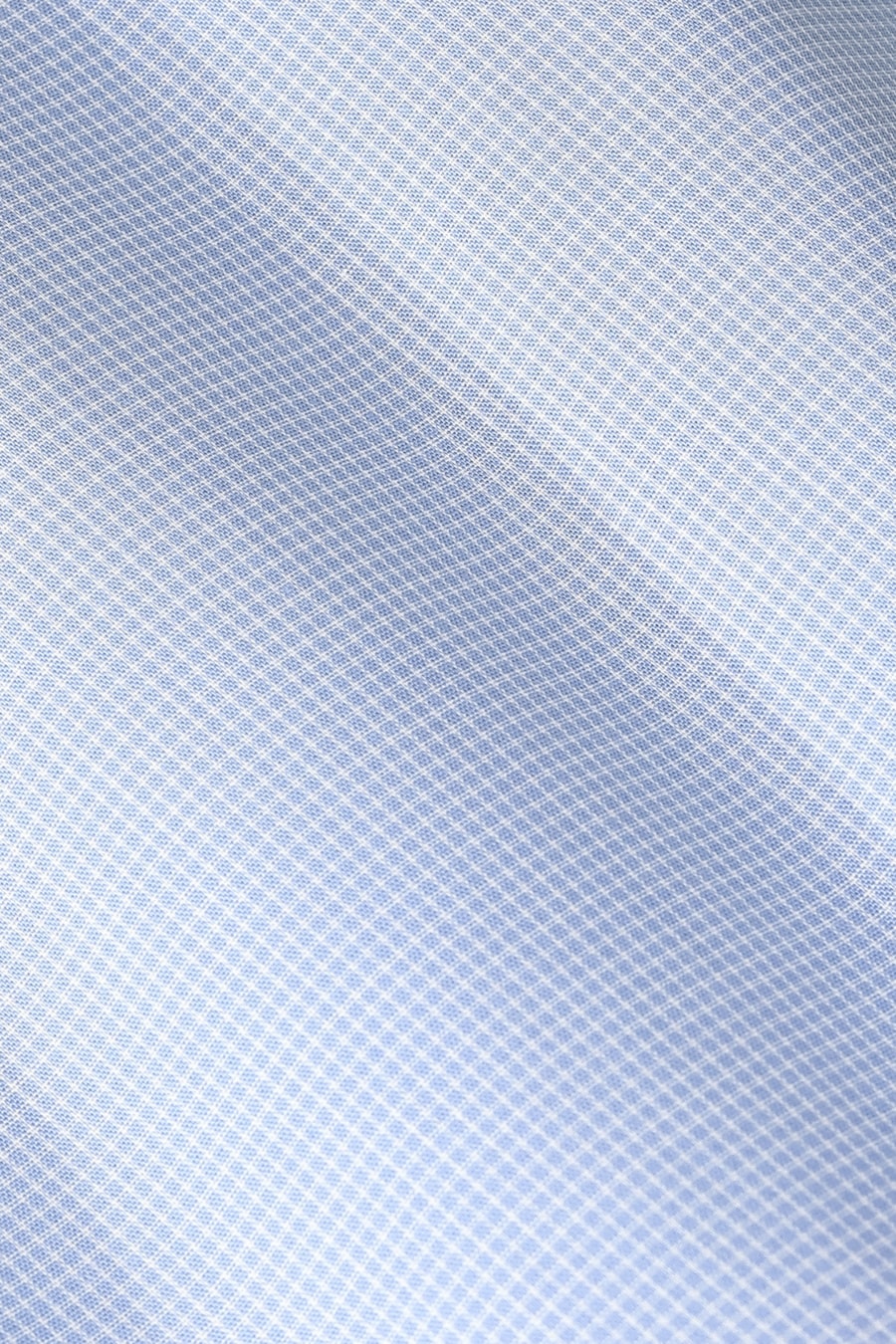 Camisa Manga Longa Regular Algodão Micro Xadrez Azul C/Branco — foto 6 de 6