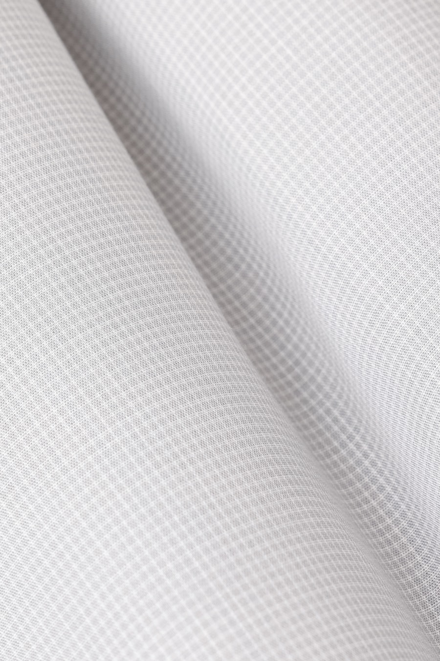Camisa Manga Longa Regular Algodão Micro Xadrez Cinza Claro/Branco — foto 6 de 6