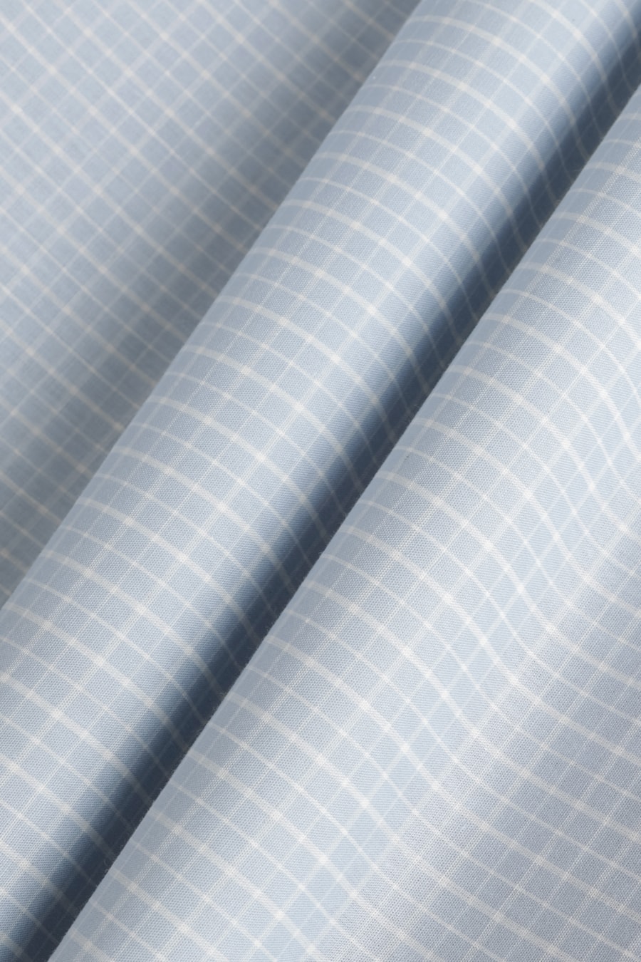 Camisa Manga Longa Regular Algodão Xadrez Azul Claro C/Branco — foto 6 de 6