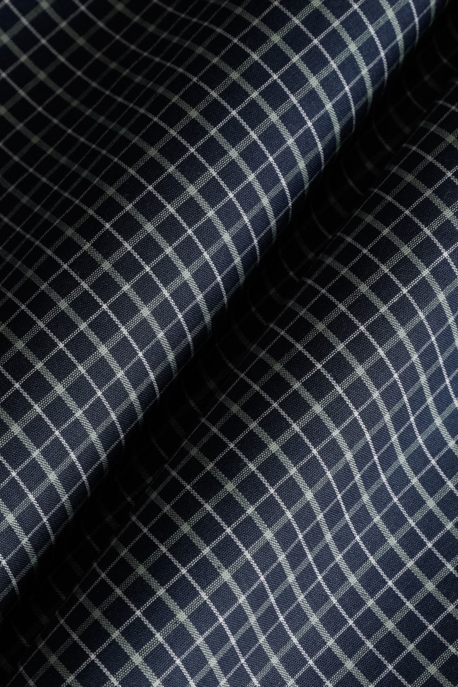 Camisa Manga Longa Regular Algodão Xadrez Marinho C/ Verde — foto 6 de 6