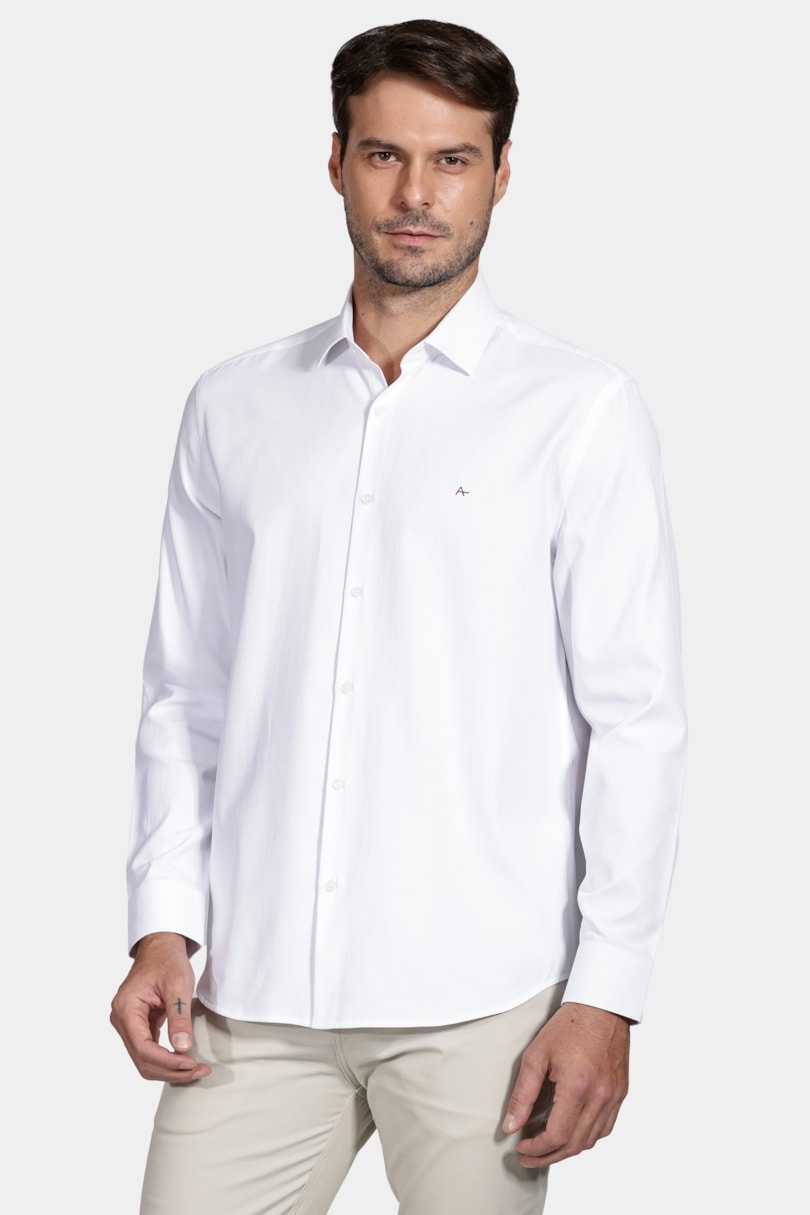 Camisa Manga Longa Regular Branco