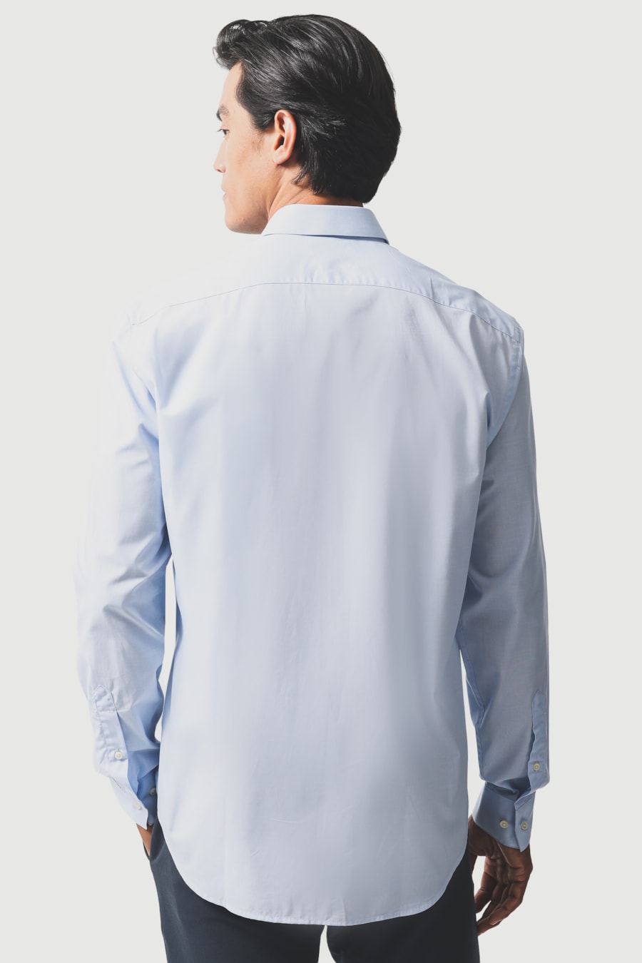 Camisa Manga Longa Regular Fil 50 Egipcio Barolo Azul Claro — foto 4 de 6