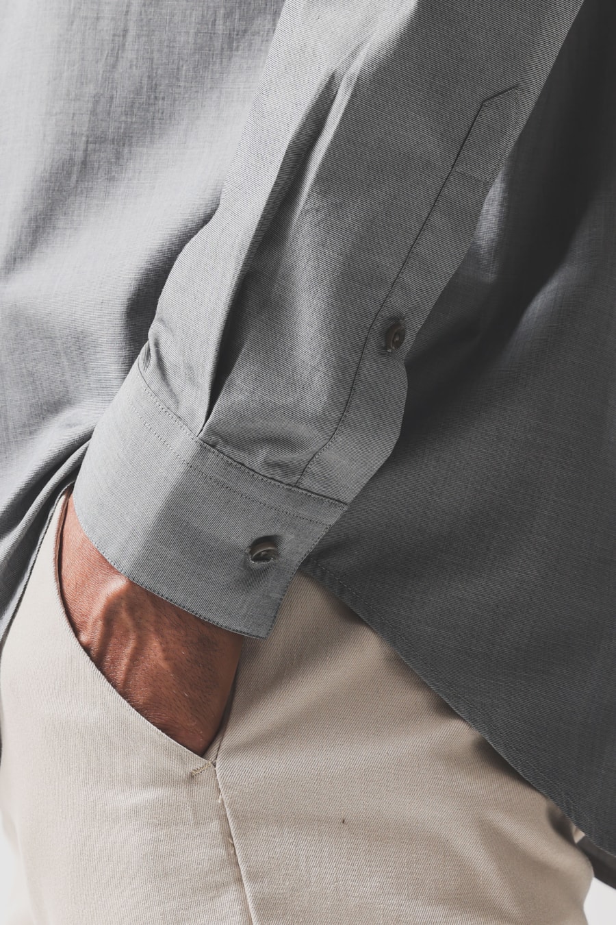 Camisa Manga Longa Regular Fil 50 Egipcio Barolo Cinza Medio — foto 6 de 10
