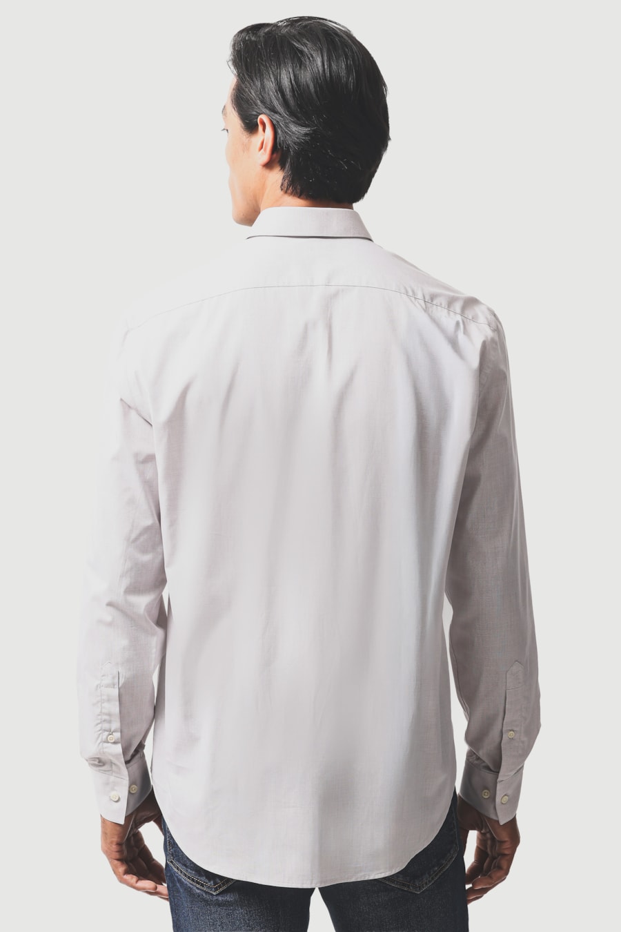 Camisa Manga Longa Regular Fil 50 Egipcio Barolo Natural — foto 4 de 6