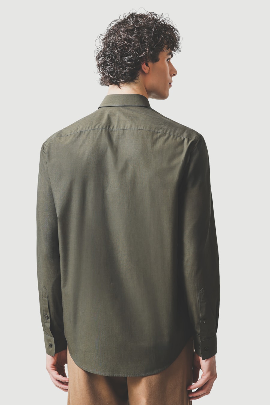 Camisa Manga Longa Regular Fil 50 Egipcio Barolo Verde Garrafa — foto 4 de 6