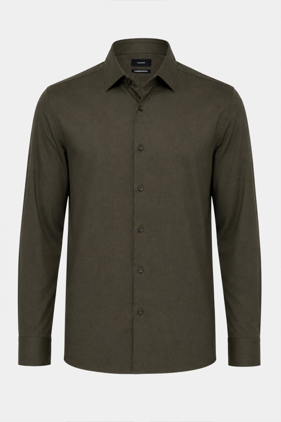 Camisa Manga Longa Regular Fil 50 Egipcio Barolo Verde Garrafa — foto 5 de 6