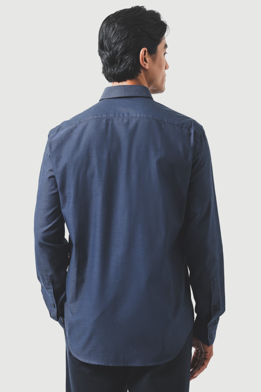 Camisa Manga Longa Regular Fio 50 Egipcio Petronas Azul Marinho — foto 4 de 6