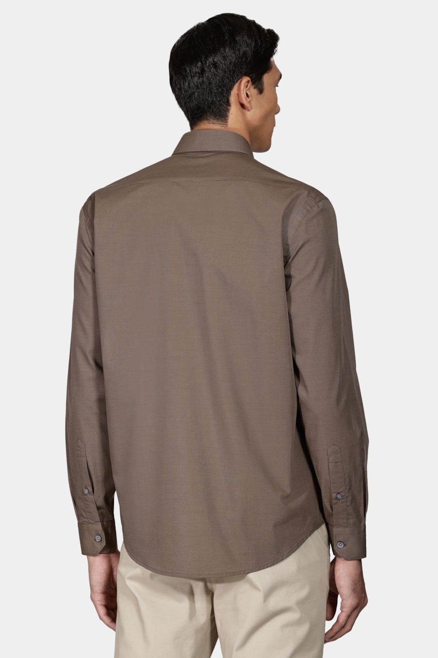 Camisa Manga Longa Regular Fio a Fio Verde Militar — foto 4 de 6