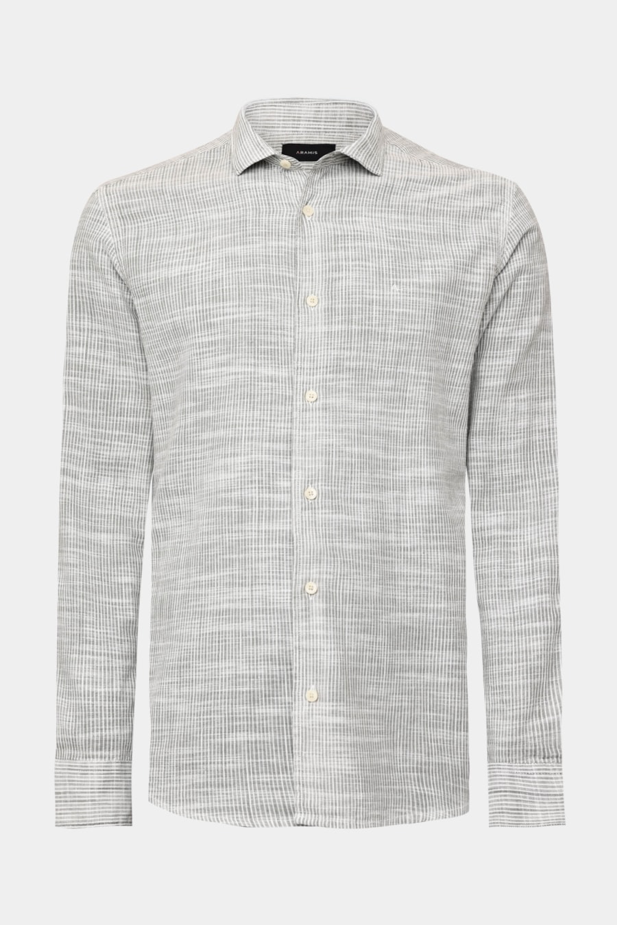 Camisa Manga Longa Regular Flame Listrada Verde C/ Branco — foto 5 de 6