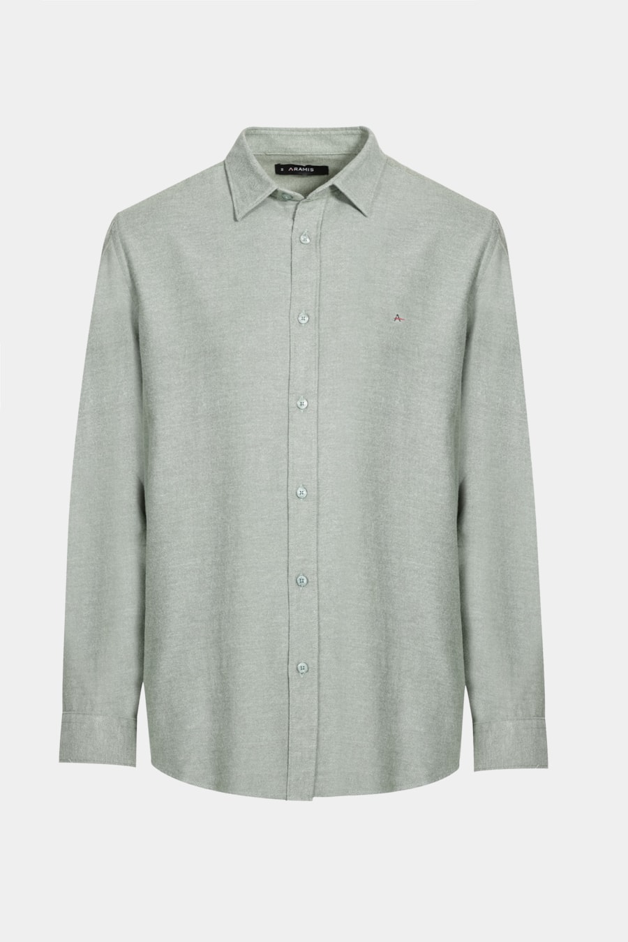 Camisa Manga Longa Regular Flannel Twill Verde Militar — foto 6 de 6