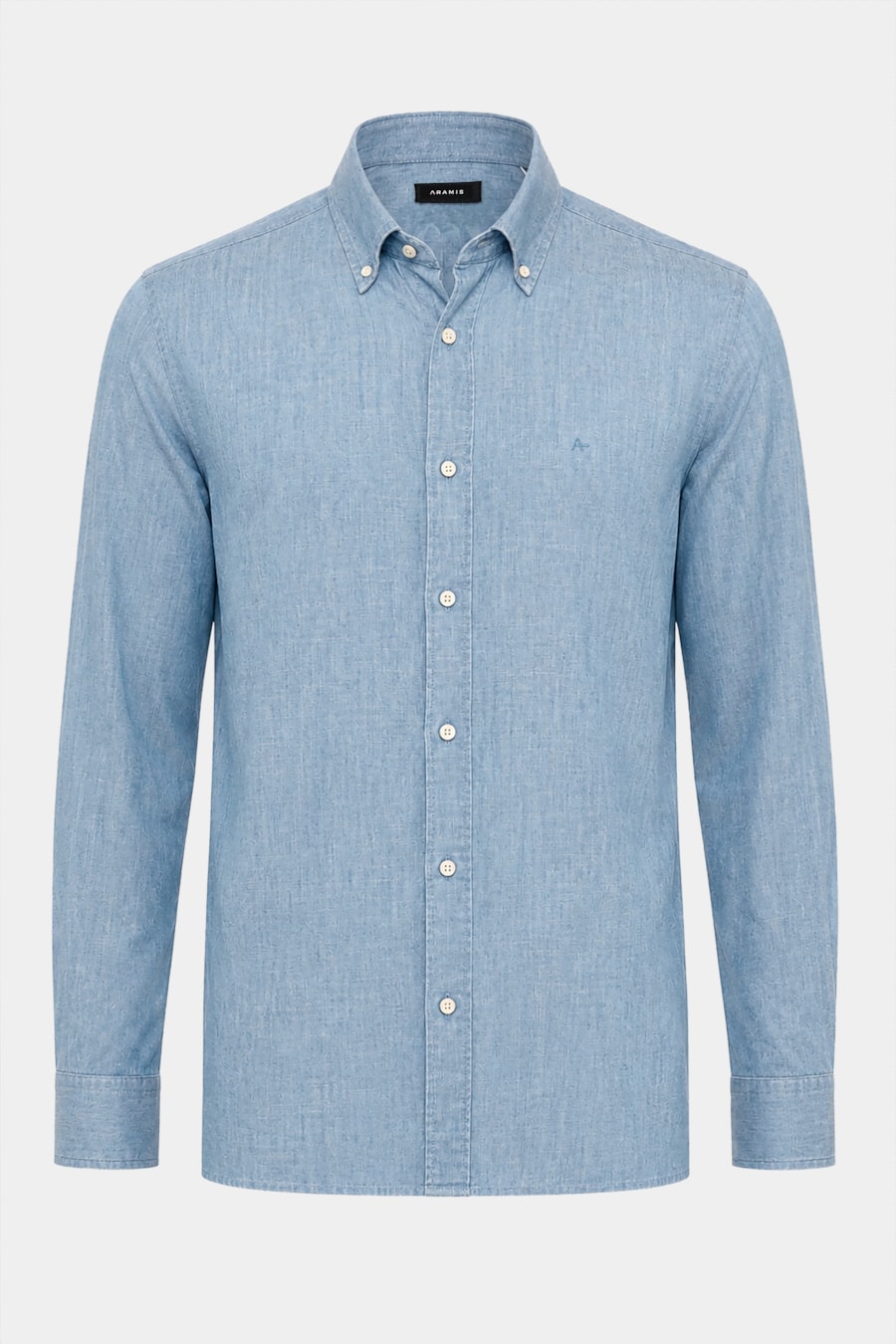 Camisa Manga Longa Regular Jeans Button-Down Azul Jeans — foto 6 de 7