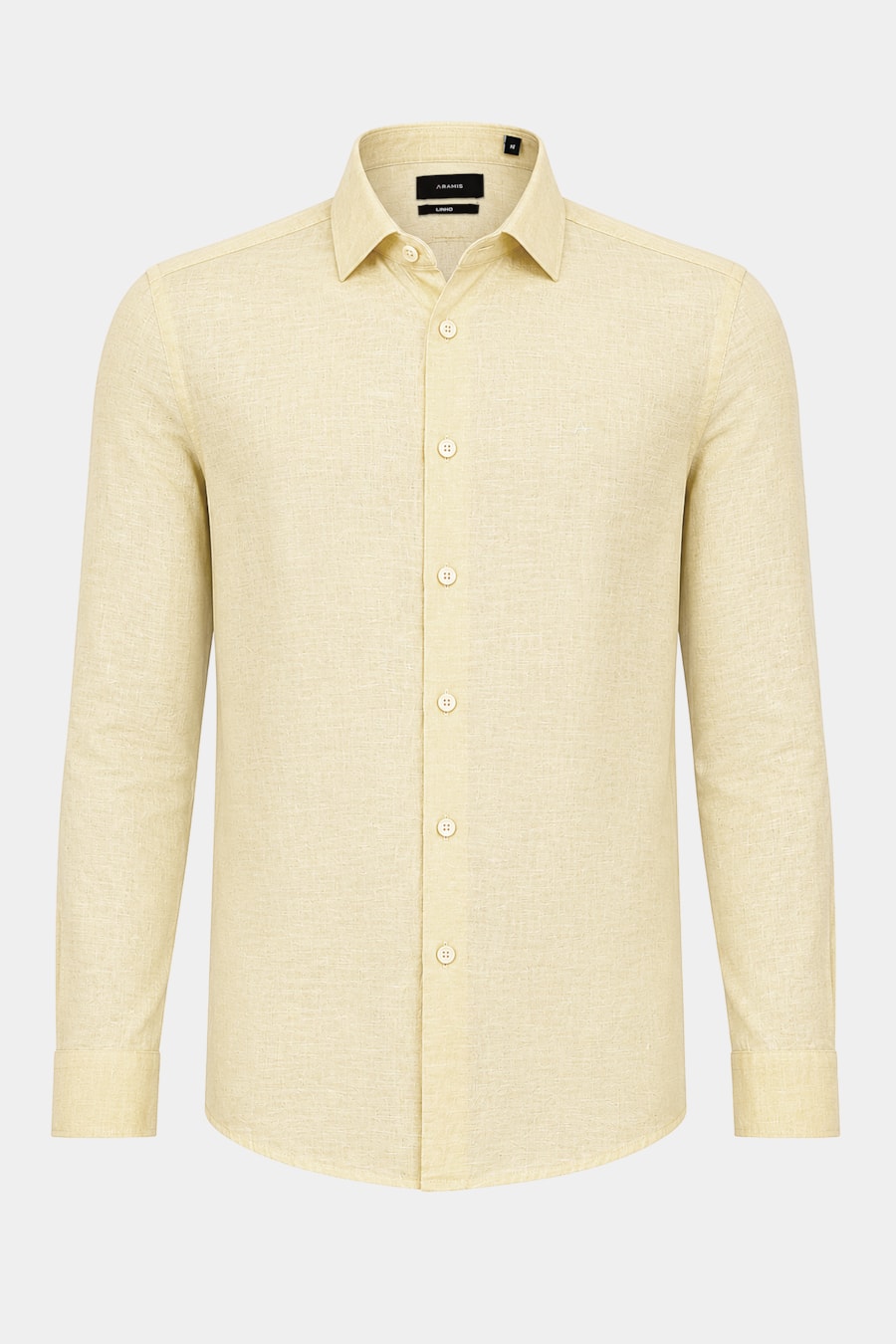 Camisa Manga Longa Regular Linho Algodão Surat Amarelo — foto 5 de 6