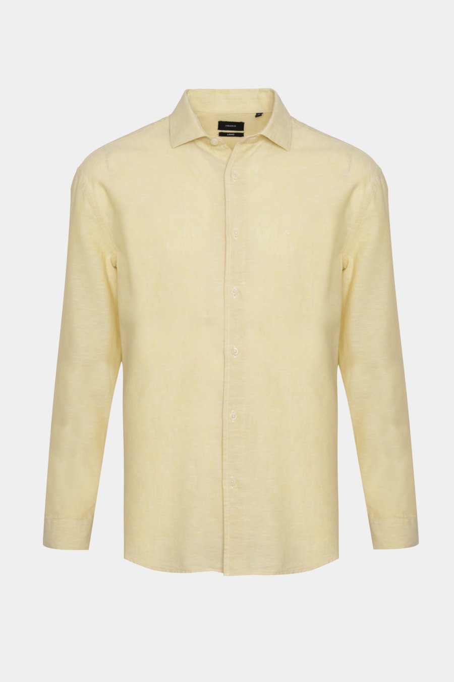 Camisa Manga Longa Regular Linho Algodão Surat Amarelo — foto 5 de 6