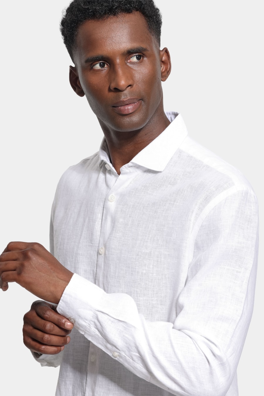Camisa Manga Longa Regular Linho Malta Branco — foto 3 de 6