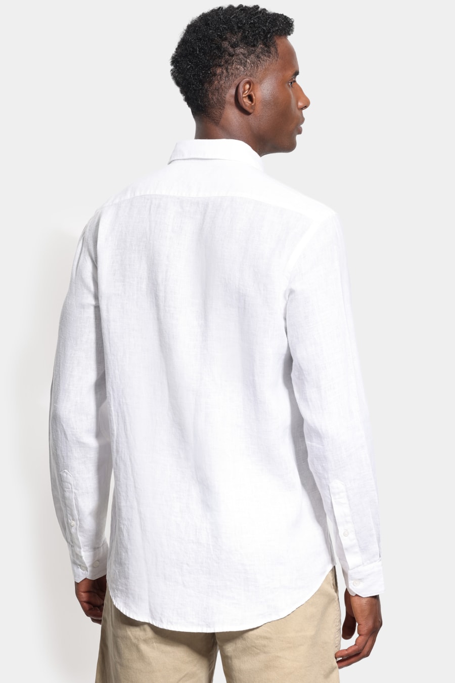 Camisa Manga Longa Regular Linho Malta Branco — foto 4 de 6