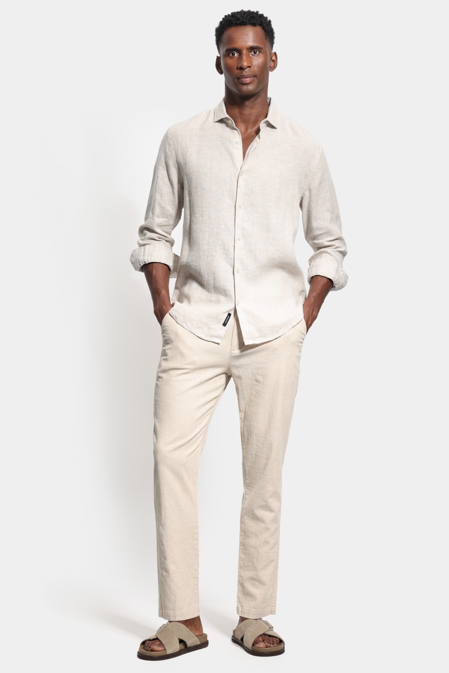 Camisa Manga Longa Regular Linho Malta Natural — foto 2 de 6