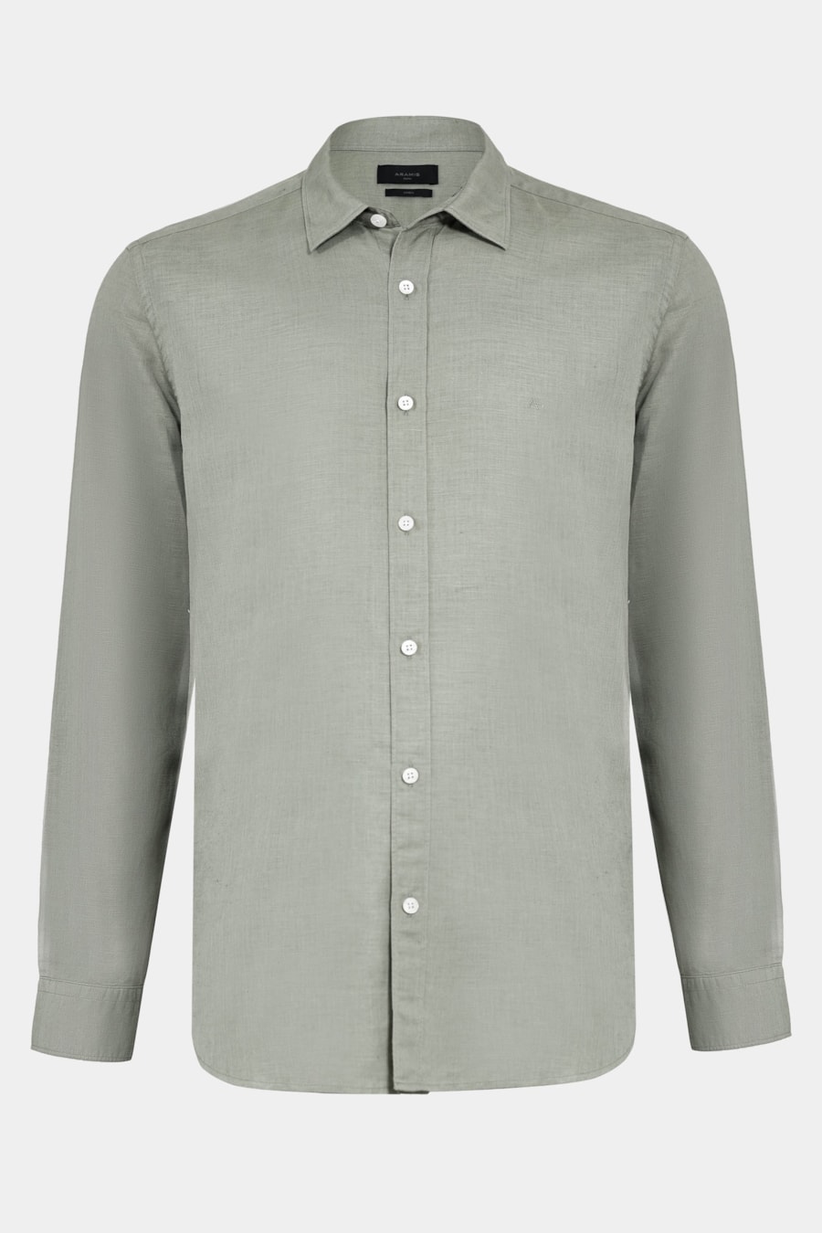 Camisa Manga Longa Regular Linho Verde Folha — foto 7 de 8