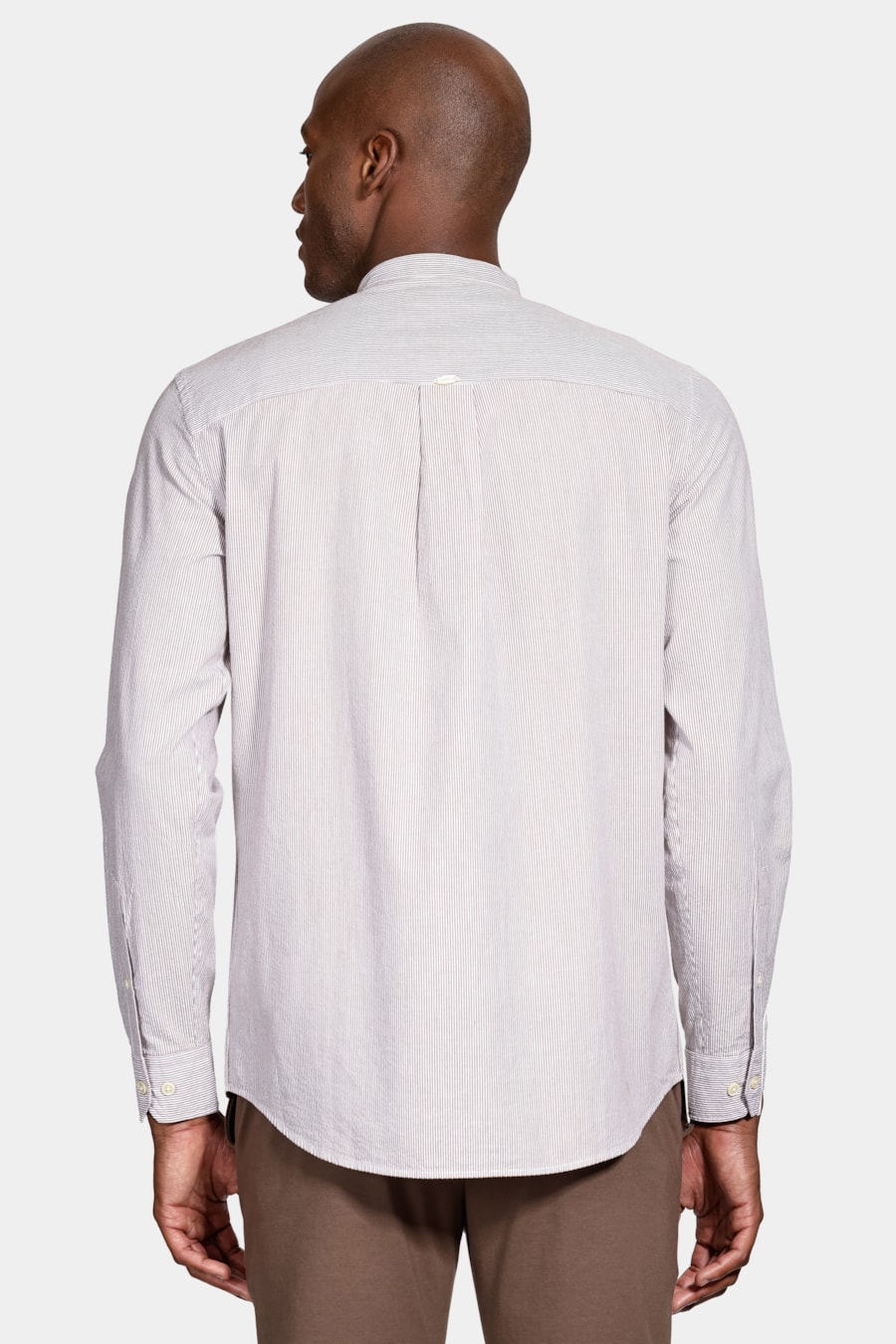 Camisa Manga Longa Regular Listrada Off Whitw C/ Caqui — foto 4 de 5