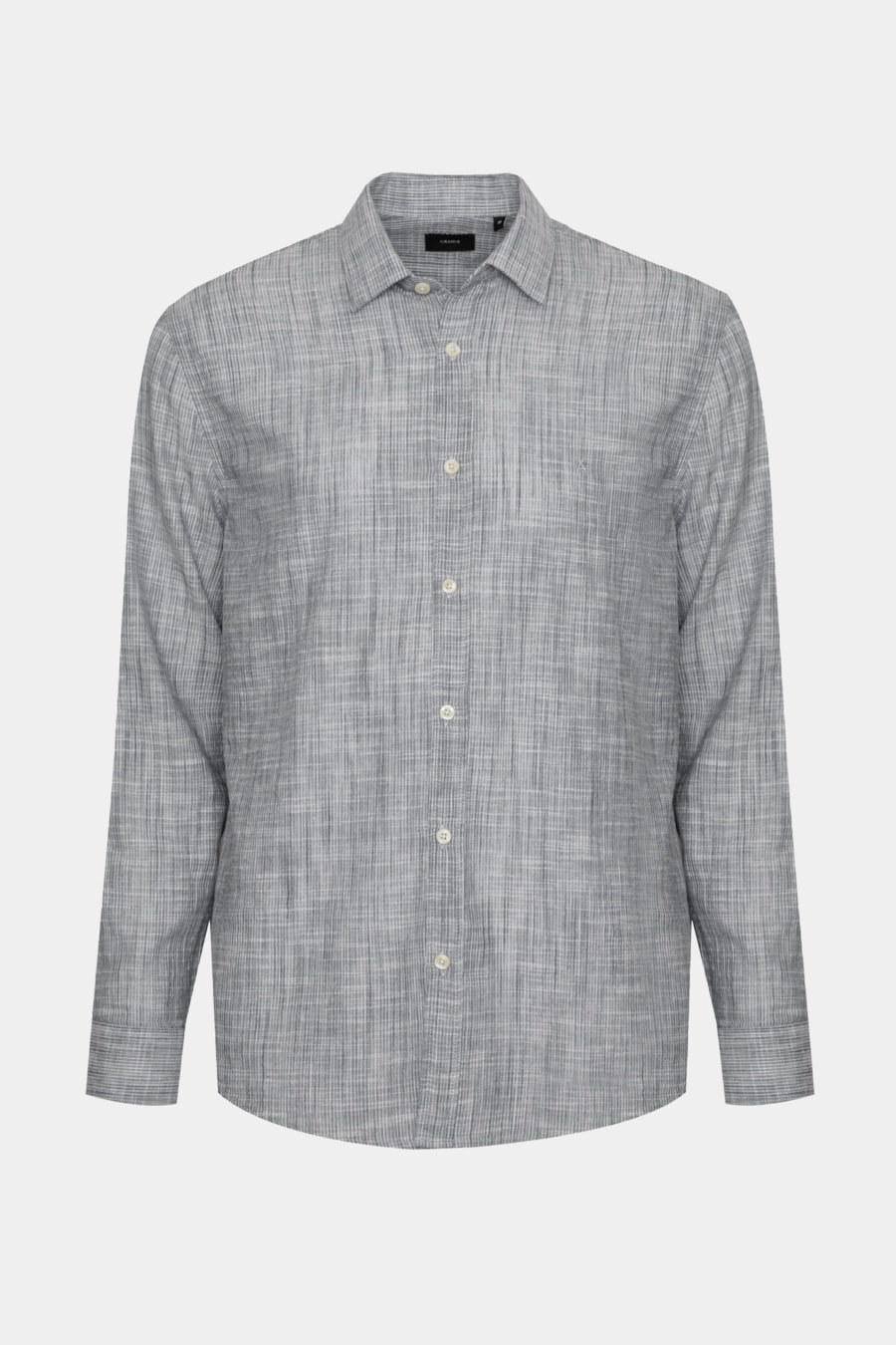 Camisa Manga Longa Regular Listrada Rústica Marinho/Branco — foto 5 de 6