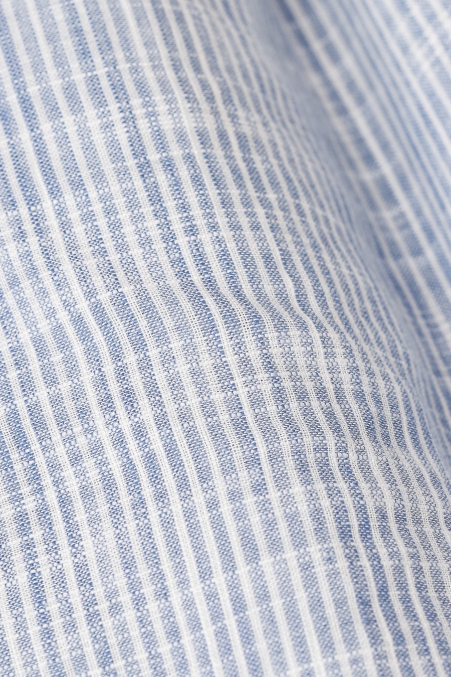 Camisa Manga Longa Regular Mandarin Flame Listrada Azul C/Branco — foto 6 de 6