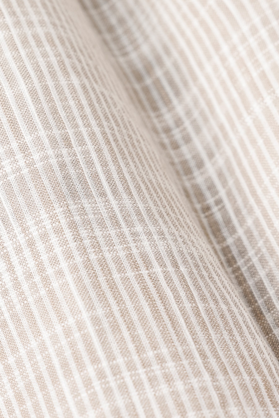 Camisa Manga Longa Regular Mandarin Flame Listrada Caqui / Branco — foto 6 de 6