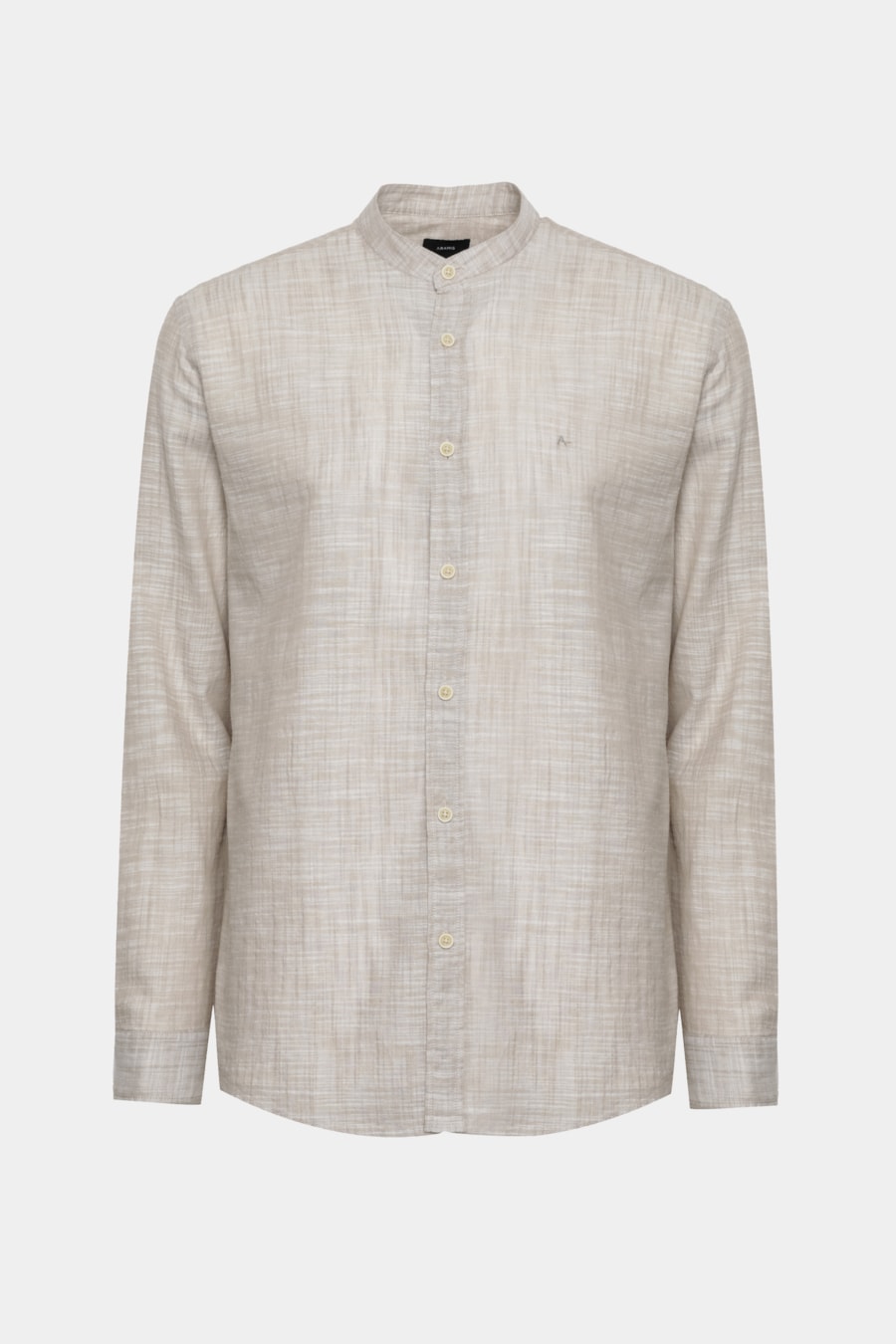 Camisa Manga Longa Regular Mandarin Lisa Caqui — foto 5 de 6