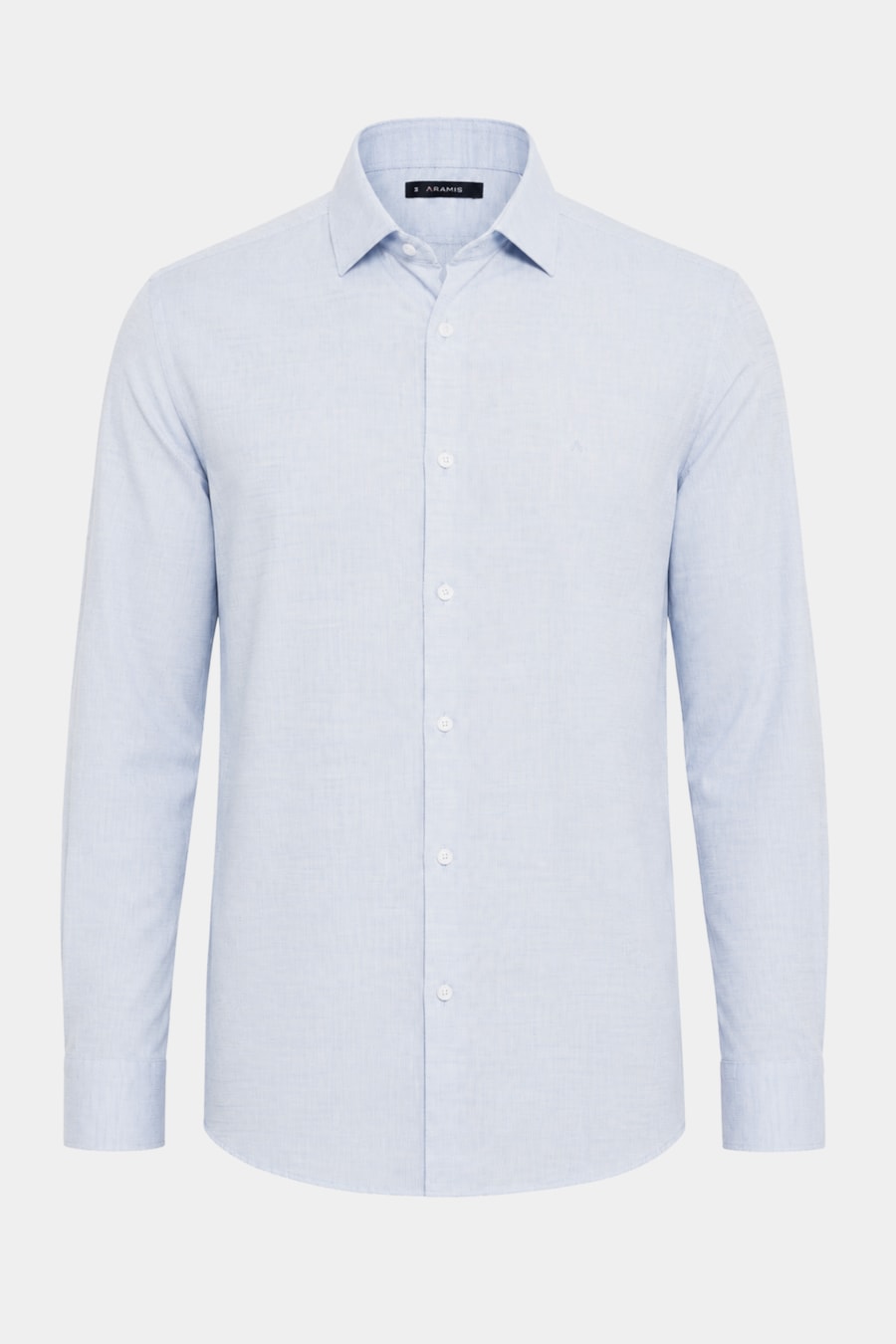 Camisa Manga Longa Regular Maquinetada Azul Claro — foto 5 de 6