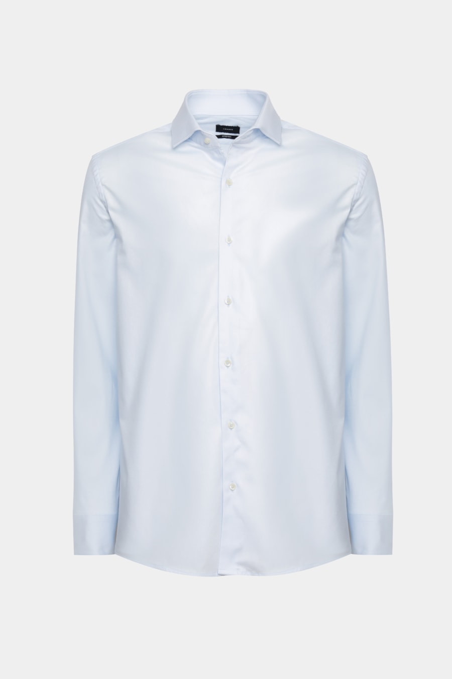 Camisa Manga Longa Regular Maquinetada Stretch Azul Claro — foto 7 de 8