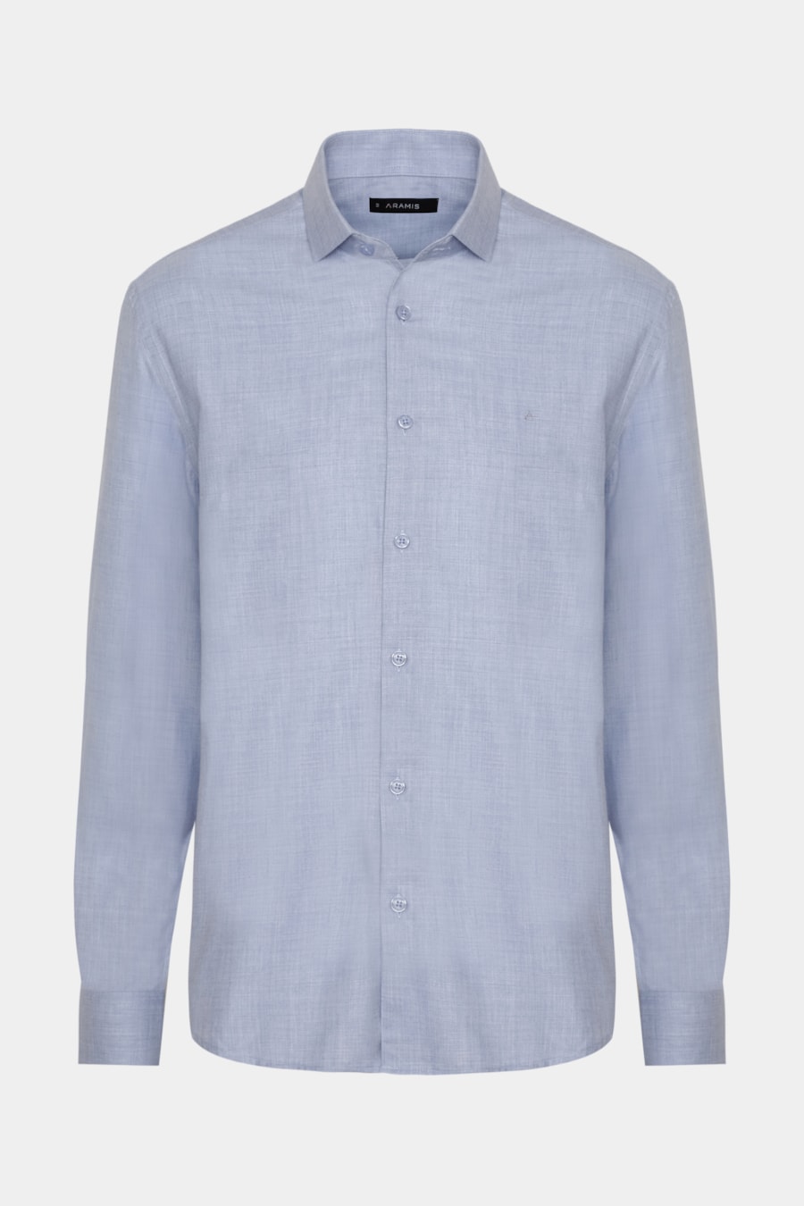 Camisa Manga Longa Regular Melange Azul Escuro — foto 5 de 6