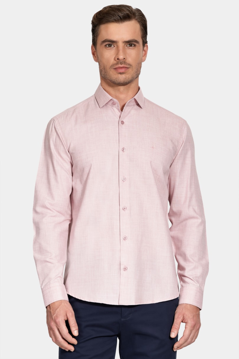 Camisa Manga Longa Regular Melange Ceramica