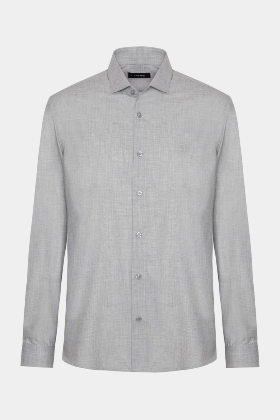 Camisa Manga Longa Regular Melange Cinza — foto 5 de 6
