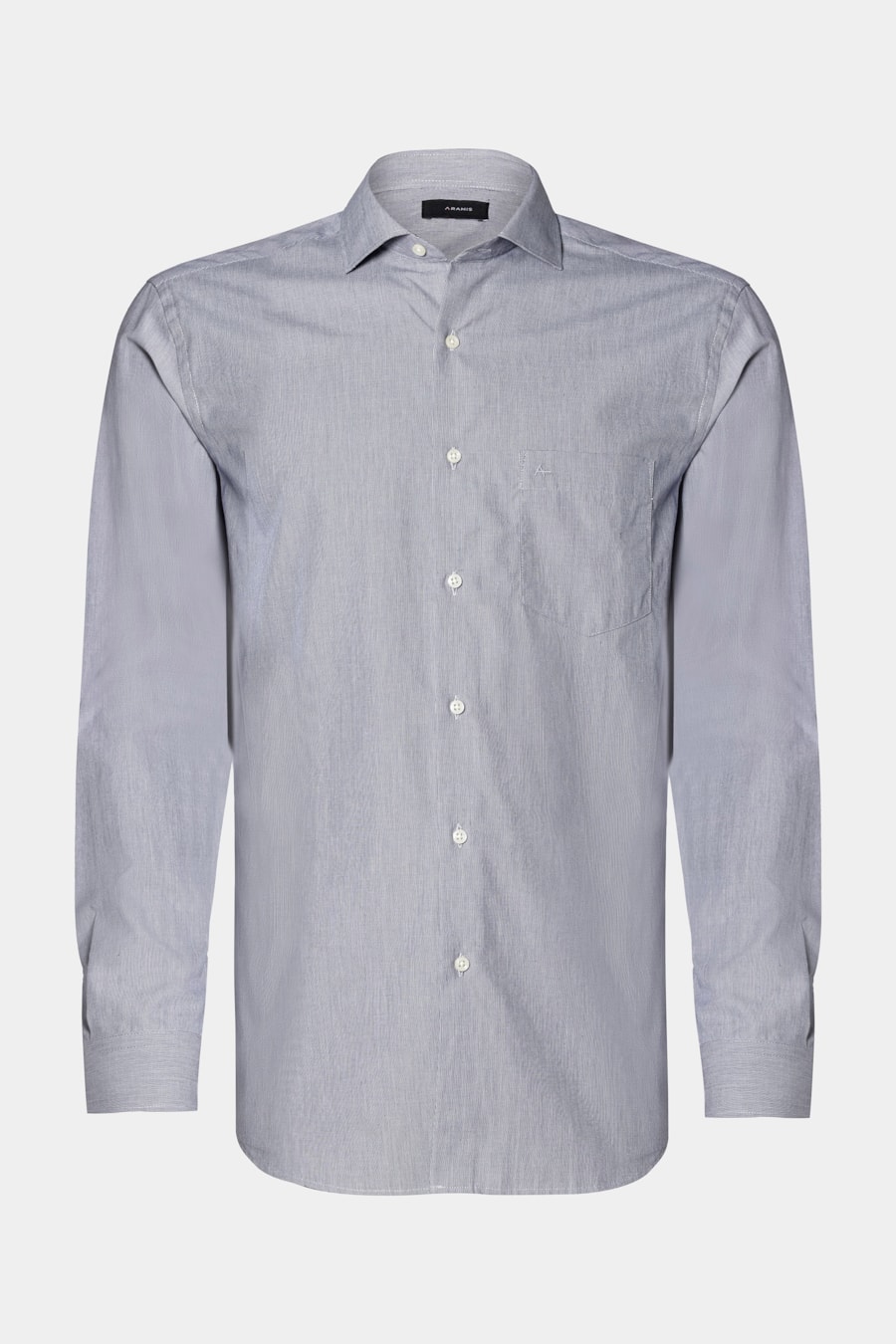 Camisa Manga Longa Regular Micro Xadrez Bolso Azul C/Branco — foto 5 de 6