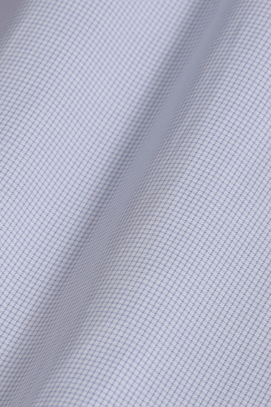 Camisa Manga Longa Regular Micro Xadrez Mix Branco C/Azul Claro — foto 6 de 6