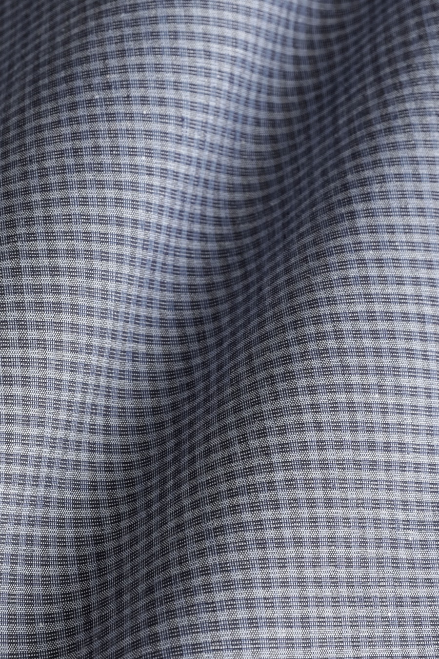 Camisa Manga Longa Regular Micro Xadrez St Bolso Azul C/ Marinho — foto 6 de 6