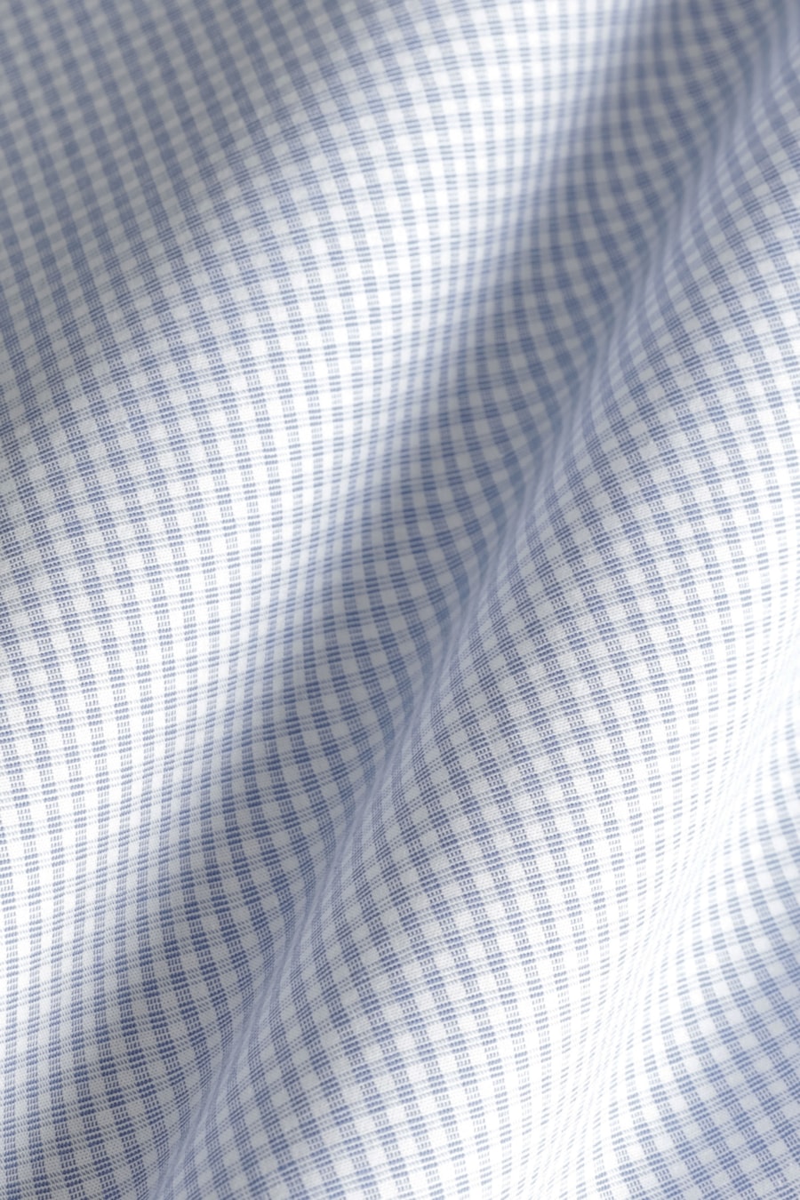 Camisa Manga Longa Regular Micro Xadrez St Bolso Branco C/Azul Medio — foto 6 de 6