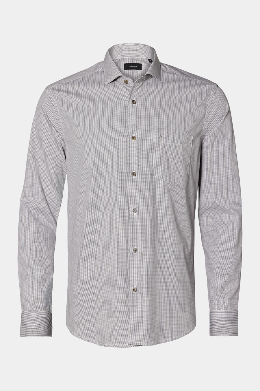Camisa Manga Longa Regular Micro Xd 2 Cores Bolso Caqui C/Marinho — foto 5 de 6