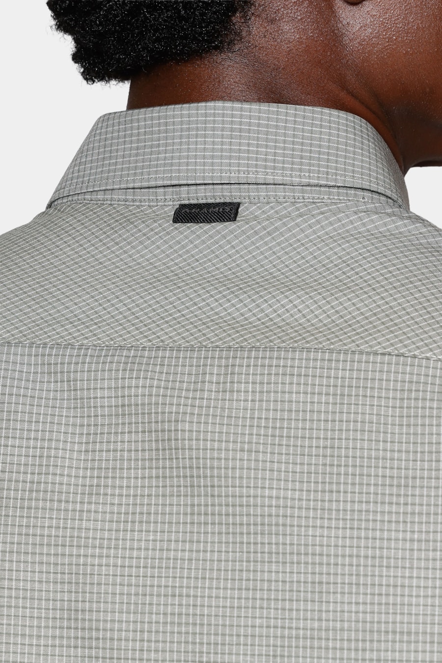 Camisa Manga Longa Regular Mini Xadrez Bolso Verde C/Cinza — foto 4 de 7
