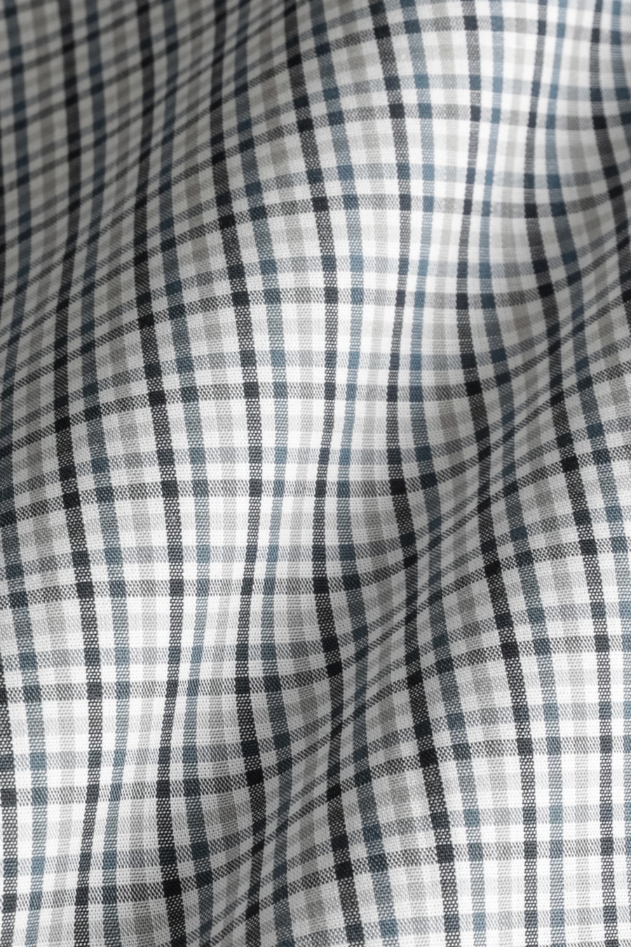 Camisa Manga Longa Regular Mini Xadrez Branco C/Cinza — foto 7 de 7