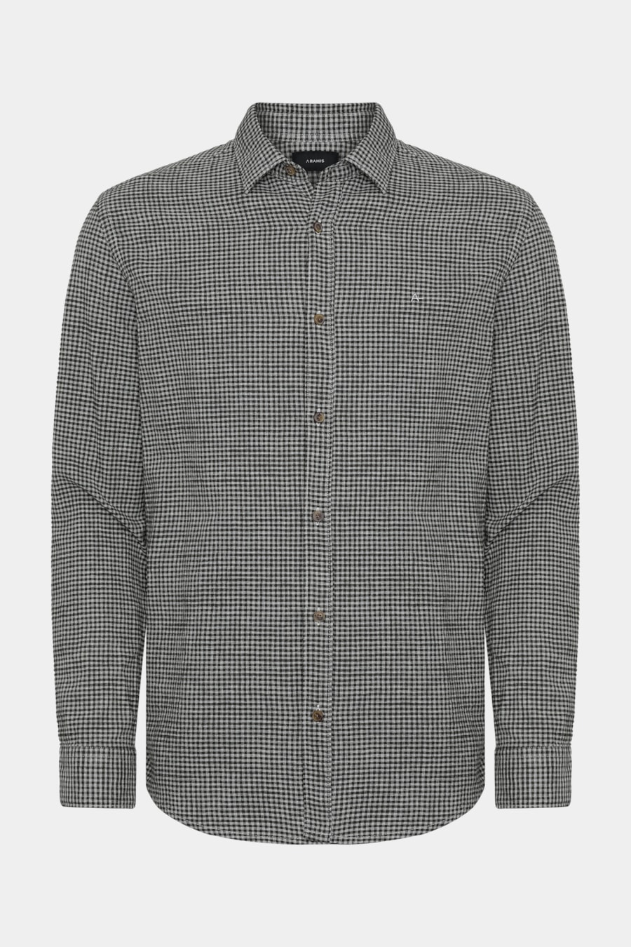 Camisa Manga Longa Regular Mini Xadrez Mescla Verde C/Cinza — foto 6 de 7