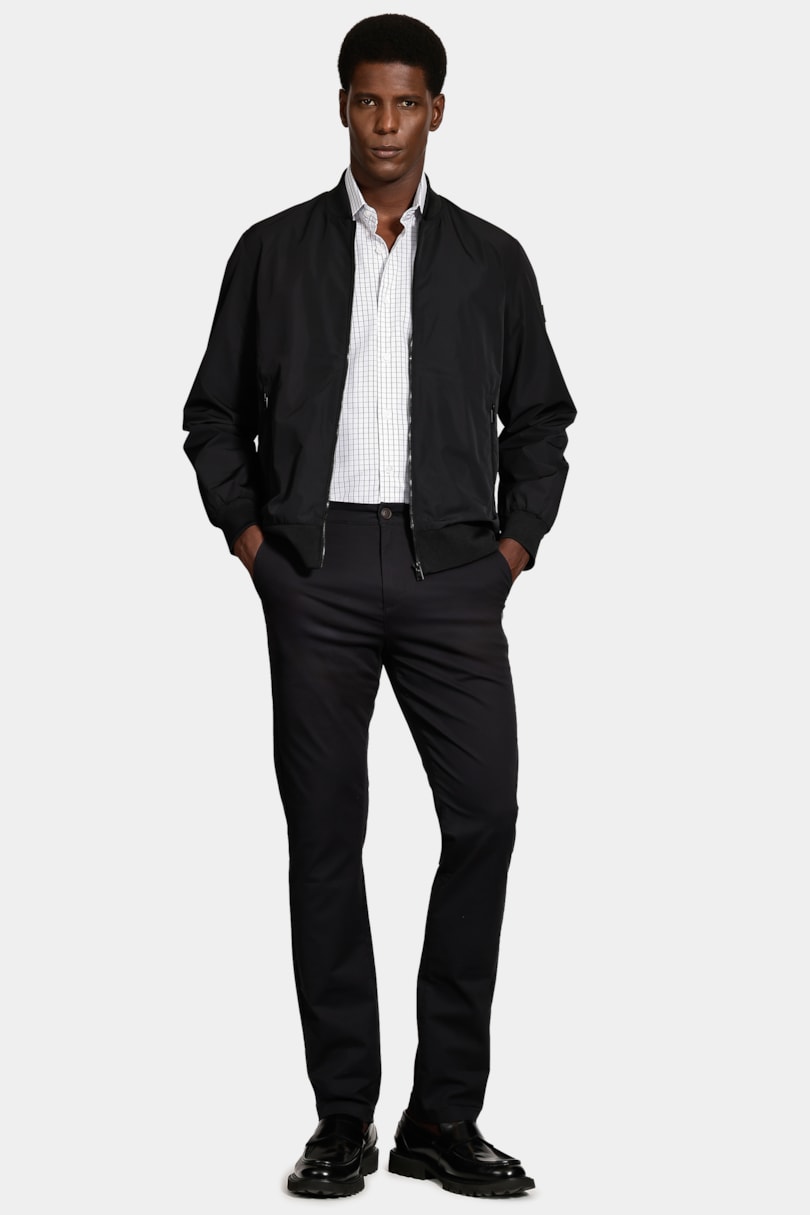 Camisa Manga Longa Regular Moscou Xadrez Branco C/ Preto